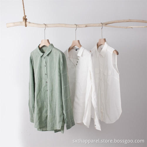 Soft Organic Cotton Long-sleeved Blouse Shirts